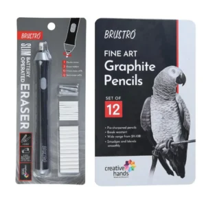 BRUSTRO Automatic Eraser | 2.3mm, 5mm | 22 Refills, 2 Eraser Holders