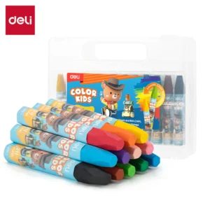 Color Kids Oil Pastel-Plastic | 12 Color palette | Smooth | Eco friendly & safe | Easy grip