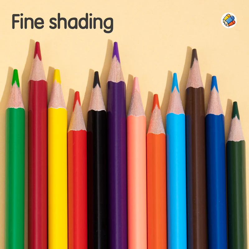 Colorun Colored Pencil-Full-12 | High Quality | Vibrant | Safe | 12 colors - Image 6