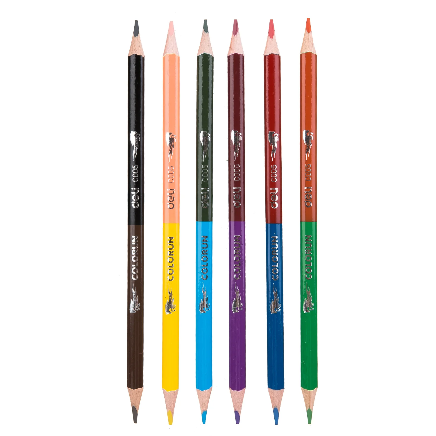 Colorun Dual Colored Pencil-6 | Double sided design | Non-toxic | Vibrant | 6 pencils 12 colors - Image 5