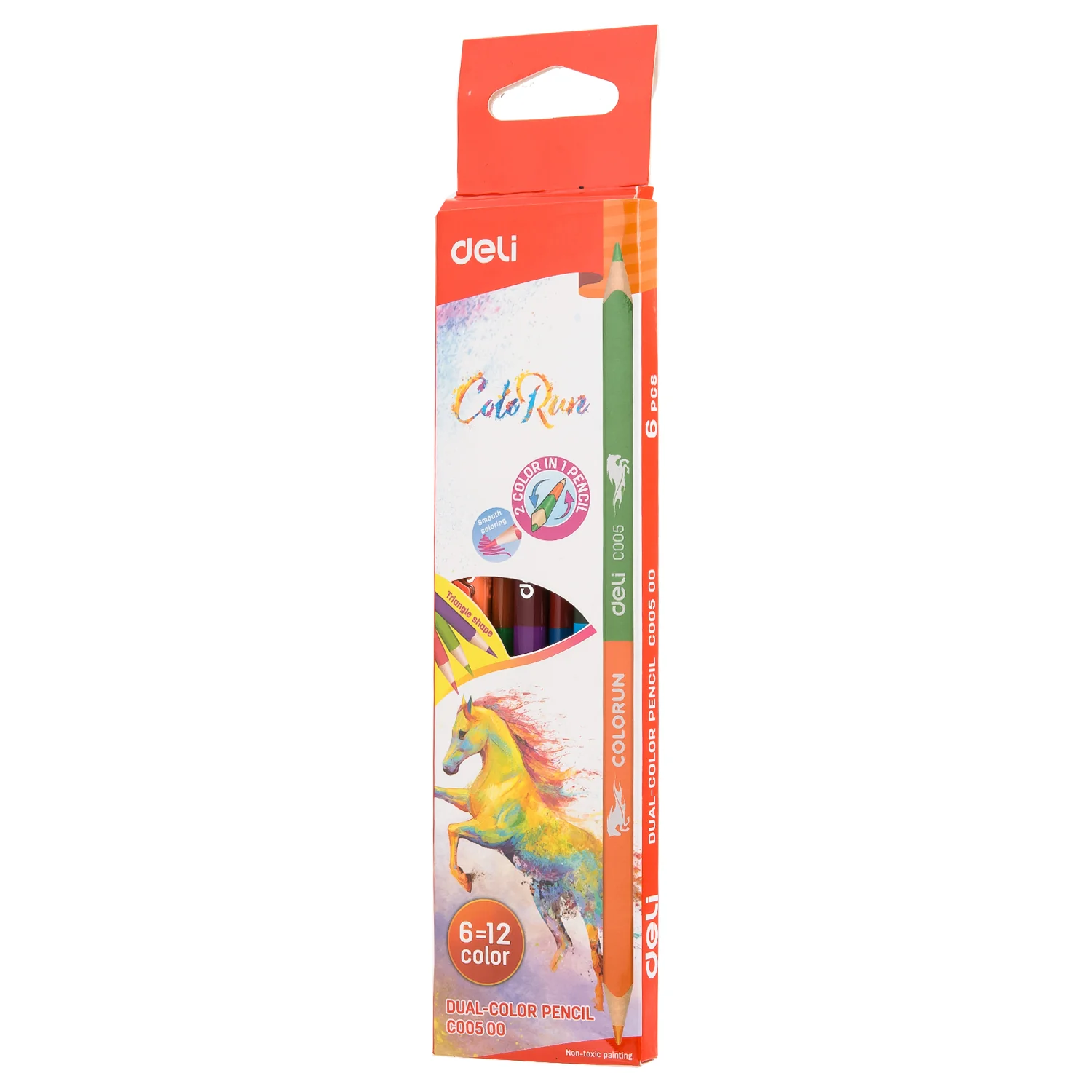 Colorun Dual Colored Pencil-6 | Double sided design | Non-toxic | Vibrant | 6 pencils 12 colors - Image 7