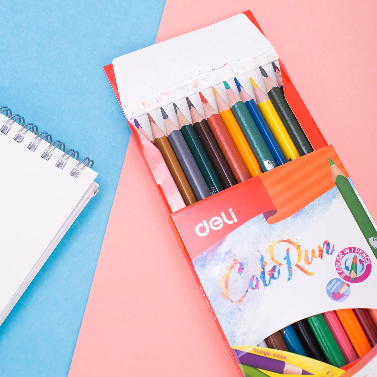 Colorun Dual Colored Pencil-12 | Double ended design | Non-toxic | High quality | 12 pencils 24 colors - Image 6