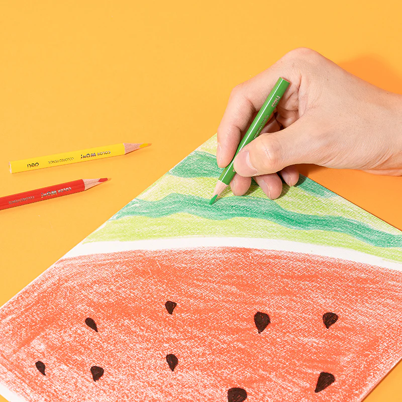 WOW Colored Pencil-Half-12 | Vibrant | Triangular barrel | Reliable | 12 colors | Handy - Image 2