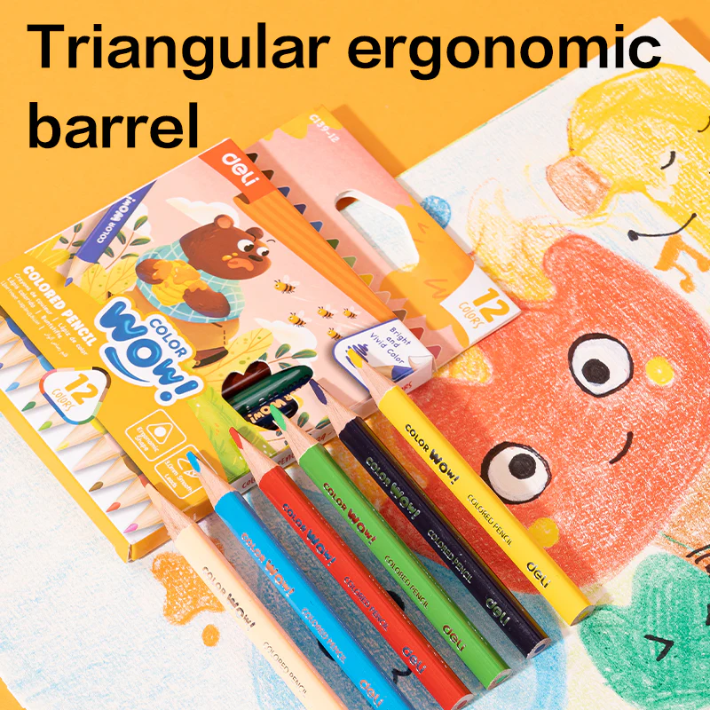 WOW Colored Pencil-Half-12 | Vibrant | Triangular barrel | Reliable | 12 colors | Handy - Image 4