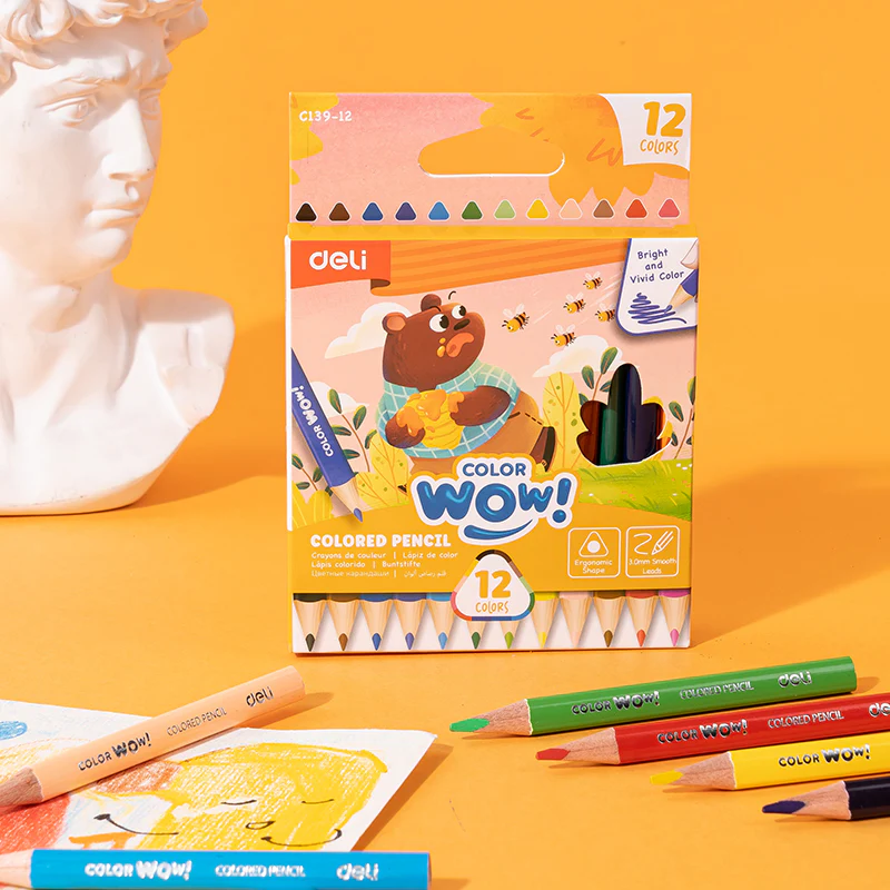 WOW Colored Pencil-Half-12 | Vibrant | Triangular barrel | Reliable | 12 colors | Handy - Image 6