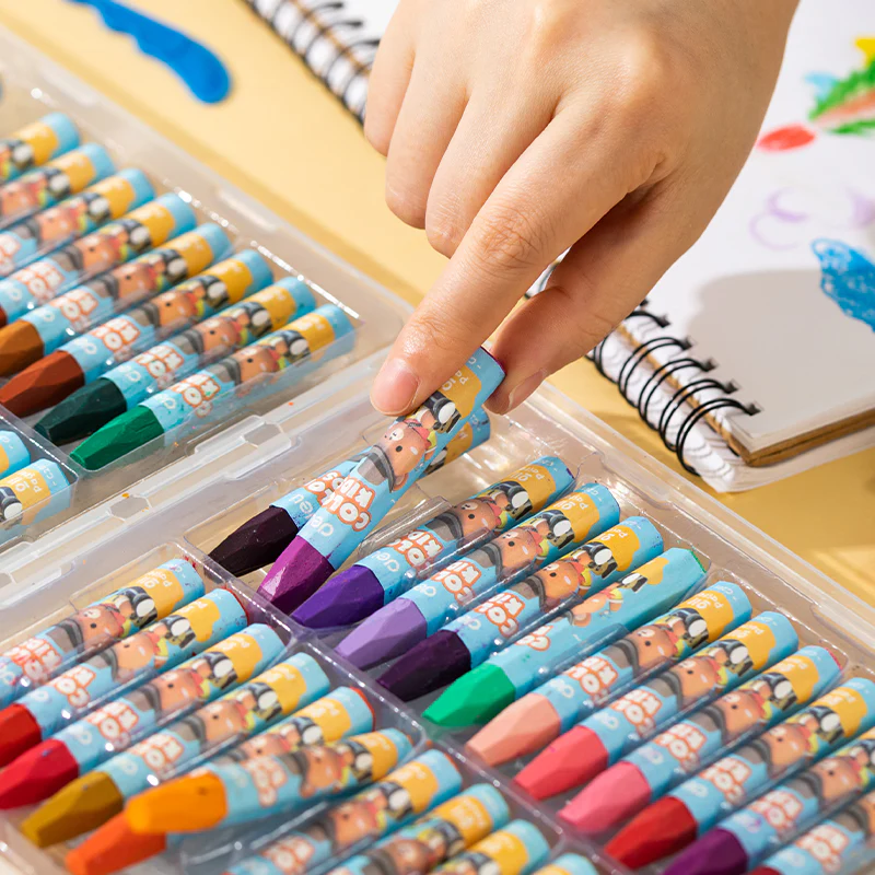 Color kids Oil Pastel-Plastic | 24 Color palette | Smooth | Eco friendly & safe | Easy grip - Image 2