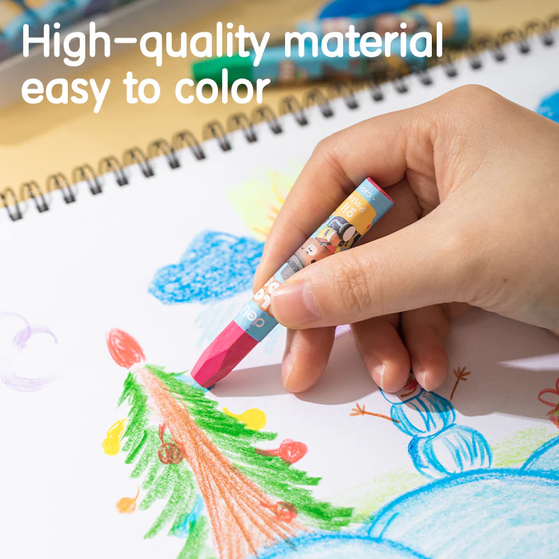 Color kids Oil Pastel-Plastic | 24 Color palette | Smooth | Eco friendly & safe | Easy grip - Image 3
