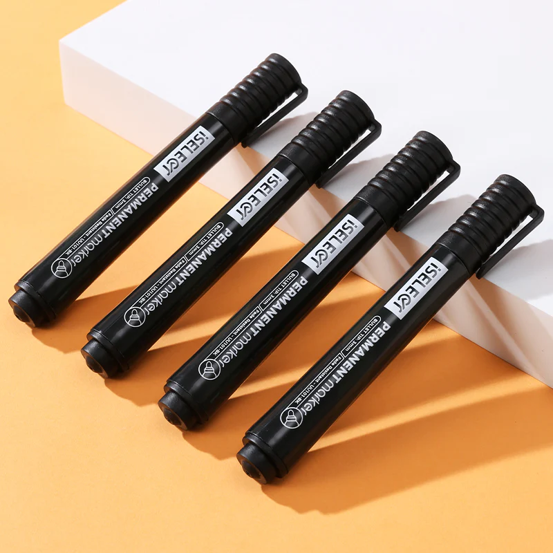 iSelect Permanent marker-2.0mm-BK | Black ink | Bullet-tip | Fade- resistant | Smooth writing | Non-toxic - Image 5