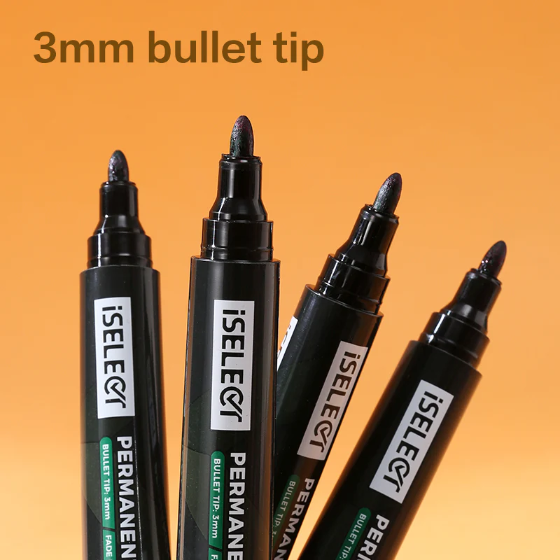 iSelect Permanent marker-2.0mm-GN | Green ink | Bullet-tip | Fade-resistant | Smooth writing | Non-toxic - Image 4