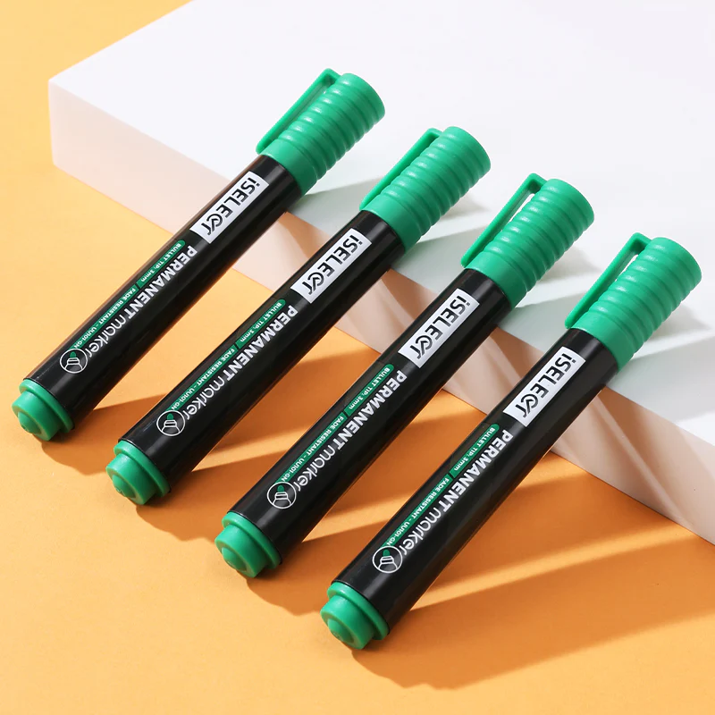iSelect Permanent marker-2.0mm-GN | Green ink | Bullet-tip | Fade-resistant | Smooth writing | Non-toxic - Image 6